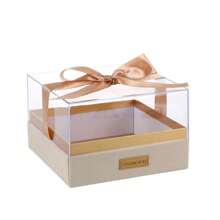 1pc Candybox Boxes Valentine's Day Gifts Crystal Box Preserved Flowers Storage Box Storage BoxGift Flower Gift Cloth Square Candybox Boxes - Beige - View 13