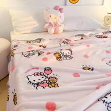 1pc 150cm Blanket - Ultra-Soft Flannel, Warm & Snug Feel, Perfect For Relaxing At Home-Melody,Home Decoration