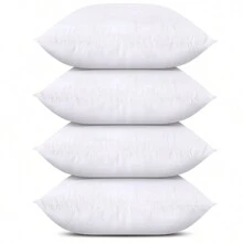 1/4 chiếc gối trang trí, gối giường màu trắng, ruột gối cho ghế sofa, giường và ghế dài, phòng ngủ, phòng ký túc xá, khách sạn, bộ đồ giường, ruột gối, gối cho giường, nhà, lõi gối - trắng - Xem 1