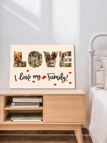 1 bức tranh treo trang trí cá nhân hóa 45x30cm 'Tôi yêu gia đình chúng ta' Ảnh chân dung gia đình hàng ngày Quà tặng nghệ thuật sợi tùy chỉnh Hình chữ nhật không khung Canvas nguyên chất Phòng ngủ tùy chỉnh Phòng khách Phòng ăn Phòng học Lối vào Khu vực giải trí Tranh treo trang trí - Nhiều màu - Xem 7