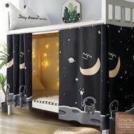 1 件星月图案遮光窗帘适用于卧室、宿舍双层床、隐私保护、适合家庭和学校使用