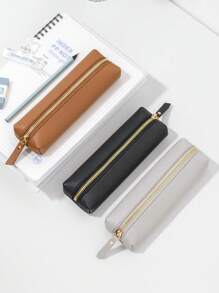 荔枝图案方形铅笔盒，韩版拉链清新文具袋创意男女通用笔筒收纳袋学生返校季必备，返校季，学习用品，铅笔袋，书包 - 單件 - 查看 2