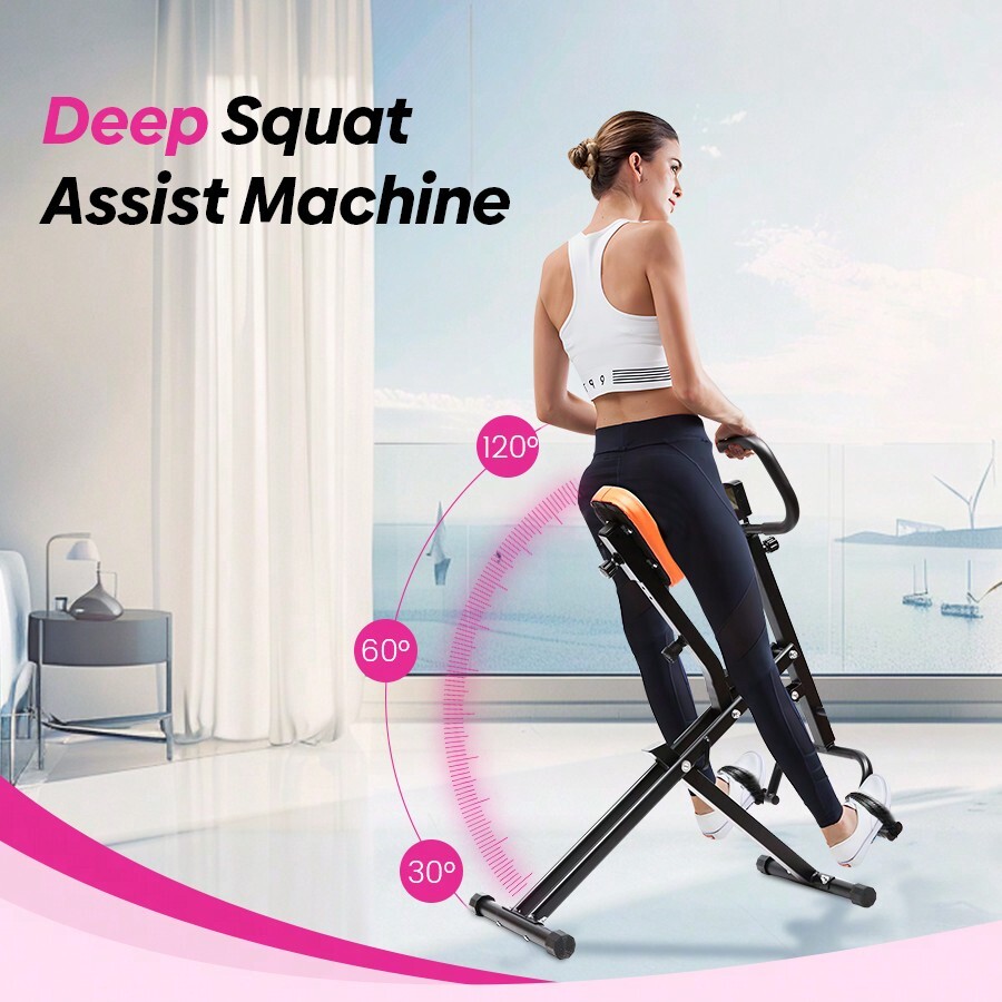 Squat Machines For Home Exercise Trainer,Foldable With Adjustable