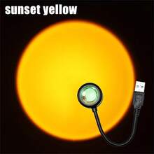 1入USB日落燈，彩虹LED霓虹機投影儀，臥室牆壁環境燈，房間裝飾，禮物，環境燈桌面直播日落燈臥室床頭補光投影燈小夜燈，裝飾燈，攝影環境燈 - 投影燈 - 查看 12