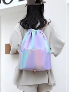 Drawstring Foldable Large Capacity Dry-Wet Separation Travel Sports Backpack, Sports Drawstring Backpack String Bag Large Capacity For Gym Swim Beach For Women And Men Aesthetic Waterproof Storage Bag Sports Bag Basketball School Supplies School Stuff For School For StudentSport BagLightweightDrawstring BackpackSport Backpackfor VacationFor Exercise - Multicolor - View 3