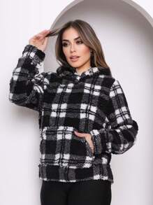 Women Winter Coats - 黑與白 - 查看 3