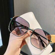 Kính râm cỡ lớn, gọng kim loại, hình vuông ngoại cỡ, tròng kính thời trang, thích hợp lái xe và du lịch biển - Phụ kiện đi biển dành cho nữ, kính mắt nữ, kính râm cơ bản, trang phục thu đông nữ, quần áo công sở, quà tặng, trang phục thanh lịch cho kỳ nghỉ hè ở biển, hoạt động ngoài trời, du lịch. - Nhiều màu - Xem 10