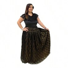Women Skirts - Đen và vàng - Xem 1