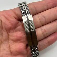 Pulseira Bracelete Masculino Aço Cirurgico inoxidavel  Moda A++ - Prata - Visão 4