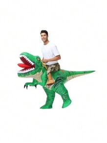 Adult Inflatable Dinosaur Costume Fun Costume Party For Men/Women Riding Tyrannosaurus Rex Inflatable Costumes - Green - View 5