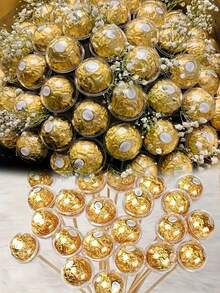 10Pcs Transparent Chocolate Packaging Box Diy Bouquet Packaging Chocolate Cup Flower Tray, Suitable For Flower Packaging, Candy Storage, Chocolate Storage, Gift Box Packaging - Multicolor - View 6