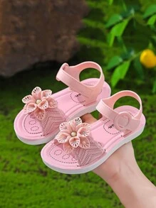 Nuevos sandalias de verano para niñas, zapatos antideslizantes para la playa para niñas estudiantes de talla mediana y bebés - Rosa - Ver 1