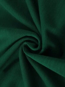 Camiseta holgada de manga corta con estampado de letras y números para hombre, imprescindible para el verano. - Verde - Ver 4