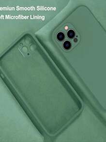 适用于苹果的1个绿色液态硅胶防震手机壳，兼容 15 Pro Max、 14 Pro Max、Galaxy A05、Galaxy A54 5G、Galaxy A52/A52s 5G、Galaxy S21 FE 5G、Galaxy S23 Ultra、Galaxy S24 Ultra 5G、X5 Pro，国际版，非国内版。 - 彩色 - 查看 5