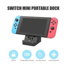 HONSON Switch/Switch Oled Portable HDTV, With Cooling Fan, Fast Charge, Mini Screen Projection Charger Docking Station - Black - View 3