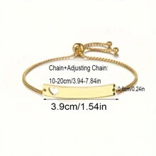 Vòng tay khắc hình trái tim rỗng cho nam và nữ DIY Bộ hộp vòng tay khắc tùy chỉnh Vòng tay thép không gỉ Vòng tay cong chất lượng cao tùy chỉnh thương hiệu Valentine - vòng tay tình yêu vàng - Xem 5