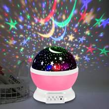 1pc Star Night Light, Moon And Star Projector 360° Rotation With 4 Led Bulbs 9 Lighting Modes & Usb Cable, A Unique Gift For Men And Women - Multicolor - View 1