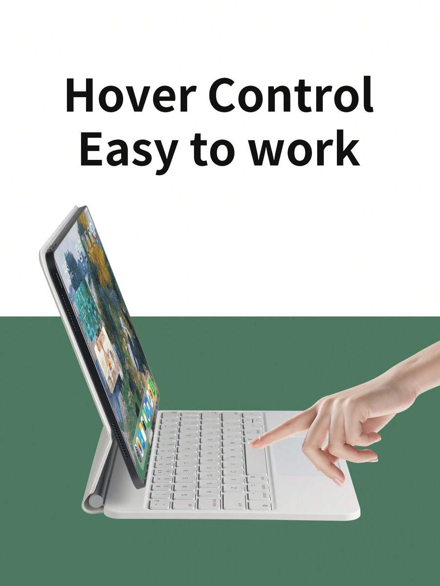 KX008 Apple Magic Keyboard: IPad Keyboard Case With Power Display Compatible With Ipad Pro 11-Inch (1st, 2nd, 3rd Generation) And IPad Air 10.9-Inch (4th, 5th Generation), Great Typing Experience, Built-In Trackpad, US English - White - White - View 1