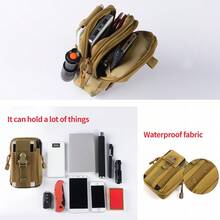 1入組多功能戰術腰包，適用於軍迷、戶外騎行和徒步旅行，具有電話袋、腰帶夾，適用於男性和建築工人 - 彩色 - 查看 4