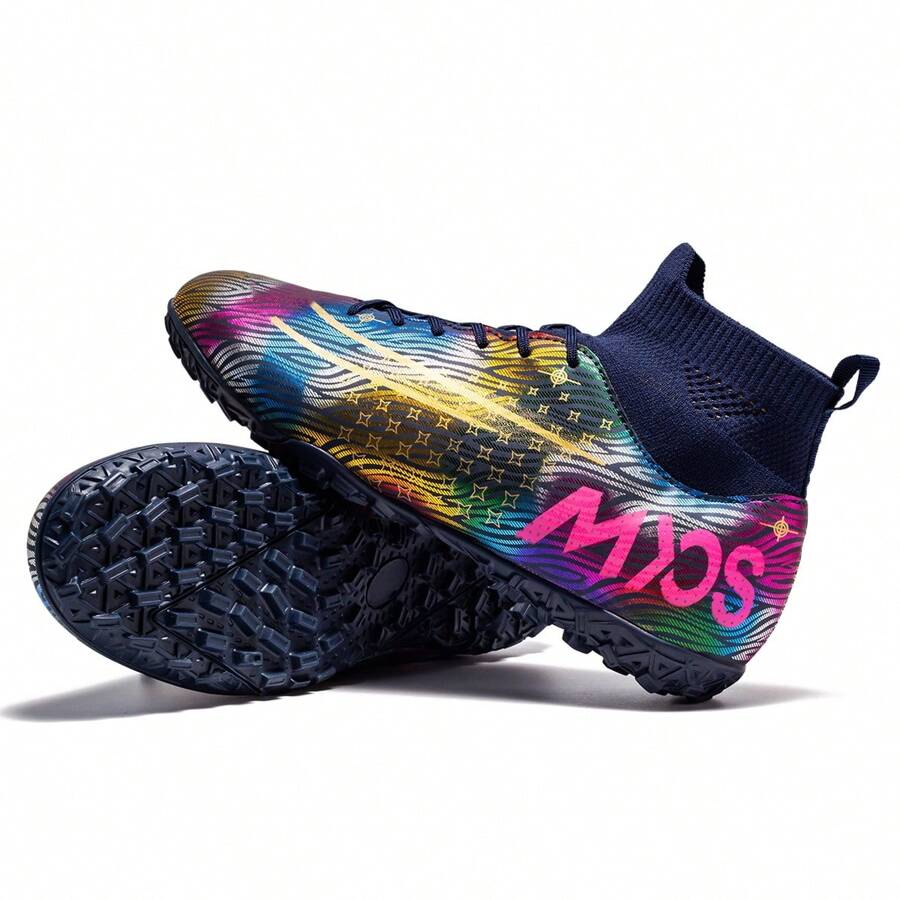 Zapatillas de fútbol sala antideslizantes, zapatillas de fútbol juvenil, zapatillas de entrenamiento para interiores y exteriores - Negro - Ver 1