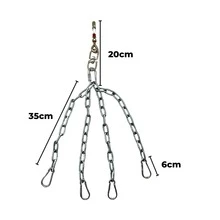 VENATUS Cadena Para Saco De Boxeo Giratoria De Acero 360° - Plateado - Ver 4