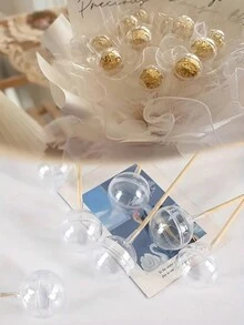 10Pcs Transparent Chocolate Packaging Box Diy Bouquet Packaging Chocolate Cup Flower Tray, Suitable For Flower Packaging, Candy Storage, Chocolate Storage, Gift Box Packaging - Multicolor - View 4