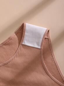 5入組女士實色低腰肋紋透氣雙襠三角內褲 - 彩色 - 查看 11