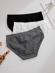 3入組多色無痕中腰舒適女士內褲 - 彩色 - 查看 3