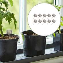 Fertilizer Basket Cylindrical Bonsai Fertilizer Box Automatic Planting Fertilizers Baskets For Planting Fertilization 10Pcs (Small Sphere) - Silver - View 2