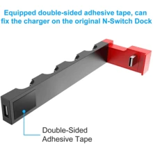 DATA FROG Joycon 充电基座兼容 Switch 和 OLED - 最多可为 4 个控制器充电，兼容 Switch 和 Switch OLED 型号 - 灰黑色 - 查看 3