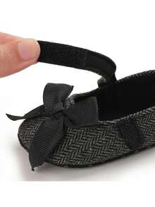 Zapatos de andador antideslizantes Mary Jane de punto vintage de moda para recién nacidos e infantes, color negro, ideales para primavera, verano y otoño - Negro - Ver 5