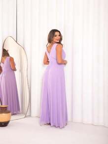 Women Dresses - 紫丁香色 - 查看 2