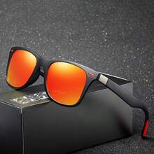 1/3入組復古經典時尚眼鏡女士偏光眼鏡防丟失運動時尚眼鏡男士司機風格釣魚眼鏡 - 8083 年紅 已選中 - 查看 1