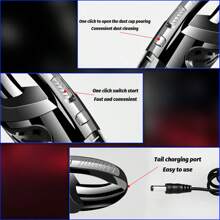 ADKING Handheld Vacuum Cleaner Cordless Car Vacuum Cleaner, Rechargeable Handheld Vacuum Cleaner With Large Capacity Battery, Lightweight, Rechargeable, And Powerful, Suitable For Hair In Cars, Homes, And Pets. - Black - View 3