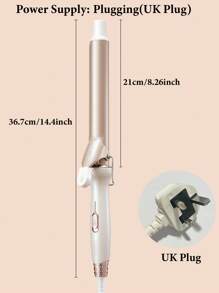 CRASTS 28毫米大直徑捲髮棒，快速加熱造型工具一鍵開關，型號HC-033 - 查看 4