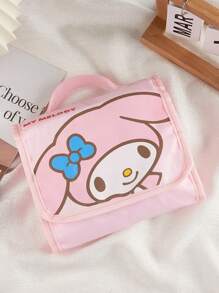 1件卡通化妆包文具包可爱旅行便携便携旅游化妆收纳包防水户外包海边露营包 - 粉色 - 查看 1