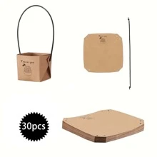 30入組，感謝多肉植物包裝適用於2英寸迷你盆，多肉盒子，牛皮紙禮品袋裝飾袖套，多肉標籤裝飾用於婚禮禮物想法，教師讚賞日，小型企業用品 - 彩色 - 查看 11