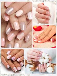 Beautizon Nailartlab 3pcs/Set Christmas Snowflake Pattern Template & Acrylic Double-Ended Silicone Transfer Tool Kit, DIY Art Design Y2K Style Nail Salon Tool Accessories - White - View 7