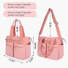 Tote Bag For Women Canvas Tote Bags Handbags For Women Crossbody Bag With Multiple PocketsLarge-Capacity Multi-Pocket Casual Crossbody Bag,School Bag,Large Capacity,Portable,For Teen Girls Women College Students,White-Collar Workers,Perfect For Work,Back To School,Middle School,High