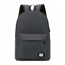 Leisure Backpack Lightweight College Laptop Backpack Waterproof Fitness Travel Backpack Leisure Backpack Minimalist Backpack Large Capacity Travel Backpack - 灰色 - 查看 1