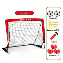 Foldable Portable Soccer Goal Net Set, Outdoor Sports Toy, Sports Equipment - Red - View 2