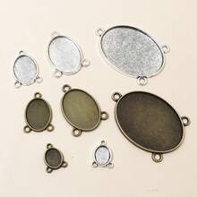 5-40 pièces Paramètres de cabochons pendentifs ovales à 3 boucles base vierge pour la fabrication de bijoux Collier Bracelet Accessoires de fabrication de bijoux
