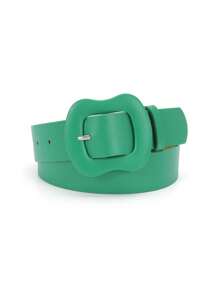 1 Thắt lưng rộng dành cho nữ màu kẹo có khóa bầu sành điệu, trang trí màu trơn cho quần jean, đầm hoặc váy - Nhiều màu - Xem 14