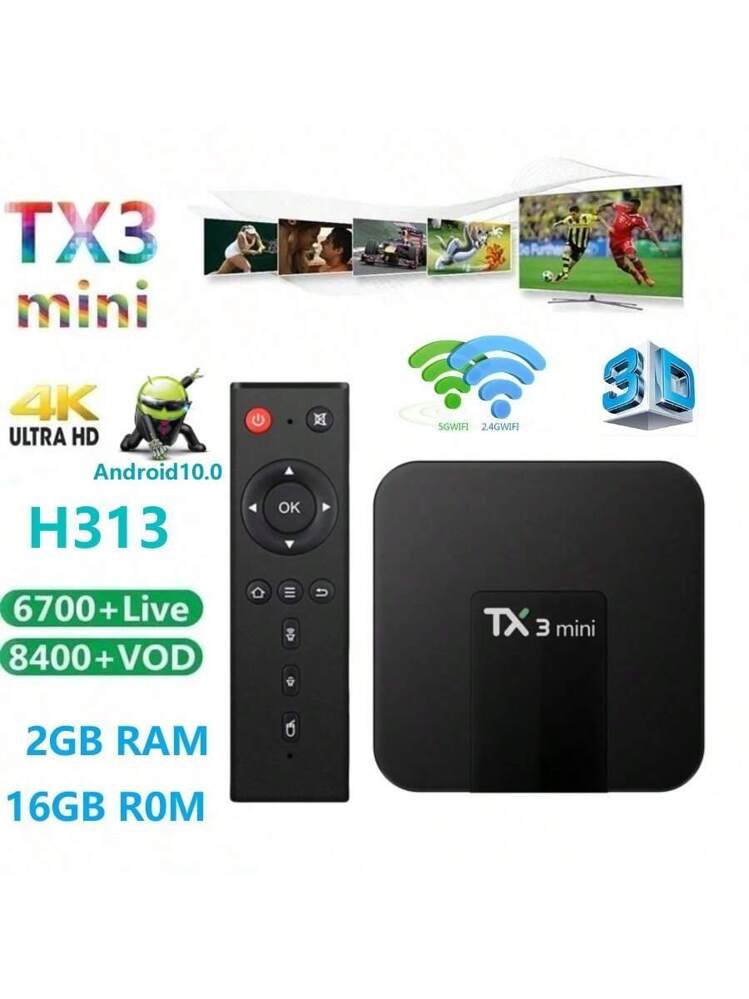 Mini Stick TV Android 10 Smart Box 4K - 2Go RAM 16Go ROM - H98