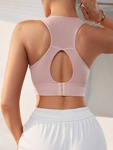1入中空彈性高的無縫運動胸罩，為女性提供瑜伽/健身服裝支撐