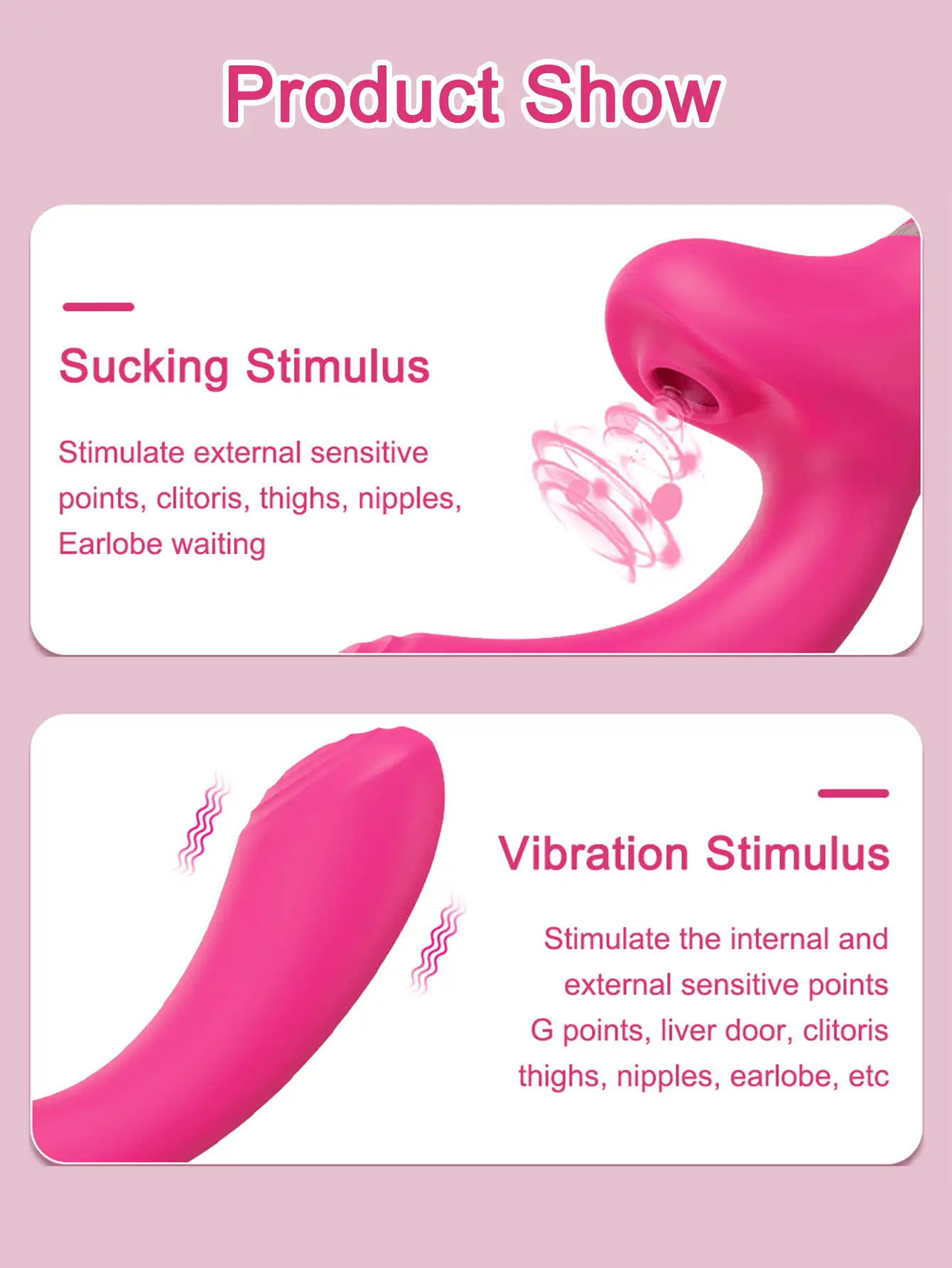2 en 1 Vibrador clitoriano, juguetes sexuales para mujeres, estimulador oral del clítoris y del punto G, masturbación vaginal, para adultos mayores de 18 años