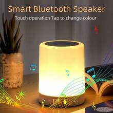 1 cái Chất liệu AABS USB có thể sạc lại Đèn vỗ đầy màu sắc Loa Bluetooth không dây, Đèn ngủ gia đình mini cầm tay cảm ứng thông minh Đèn ngủ để bàn Đèn khí quyển Đèn trang trí - Nhiều màu - Xem 2