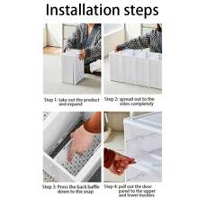 1/3/6 Layers Foldable Shoe Box, Transparent Plastic Storage Organizer Rack, Easy Assembly Shoe Cabinet For Sneakers - White - View 3