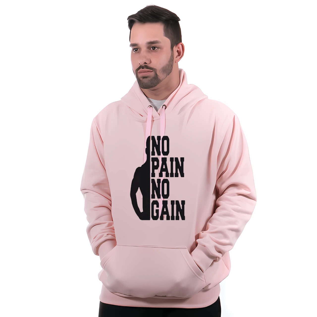 Men Sweatshirts - Màu Hồng baby - Xem 1