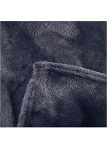 1 Pz Manta Microfibra Polar Lisa 2*2.20 mts Ultrasuave Cálida multicolor - Gris Oscuro - Ver 3